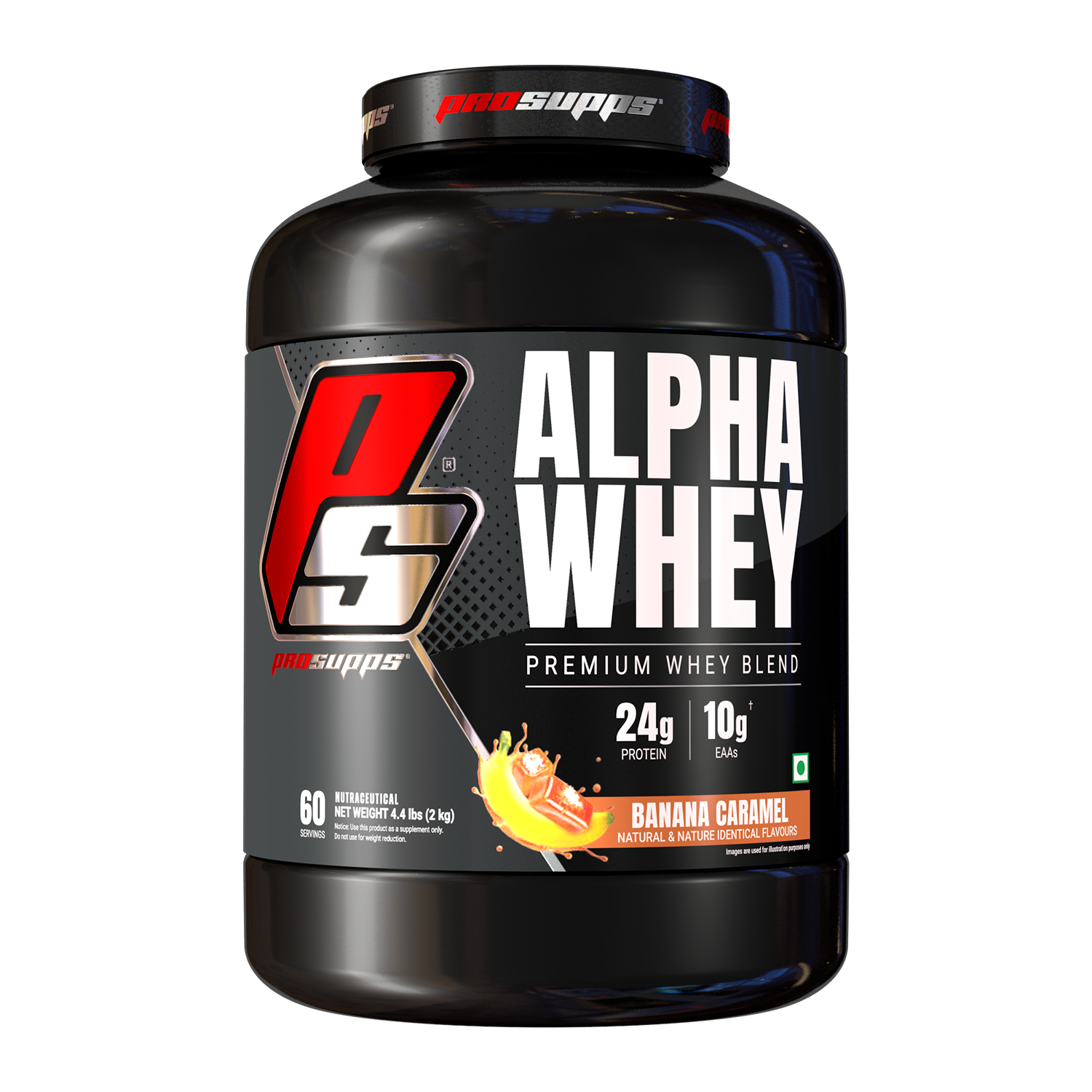 iron asylum official importer of prosupps alpha whey banana caramel flavour