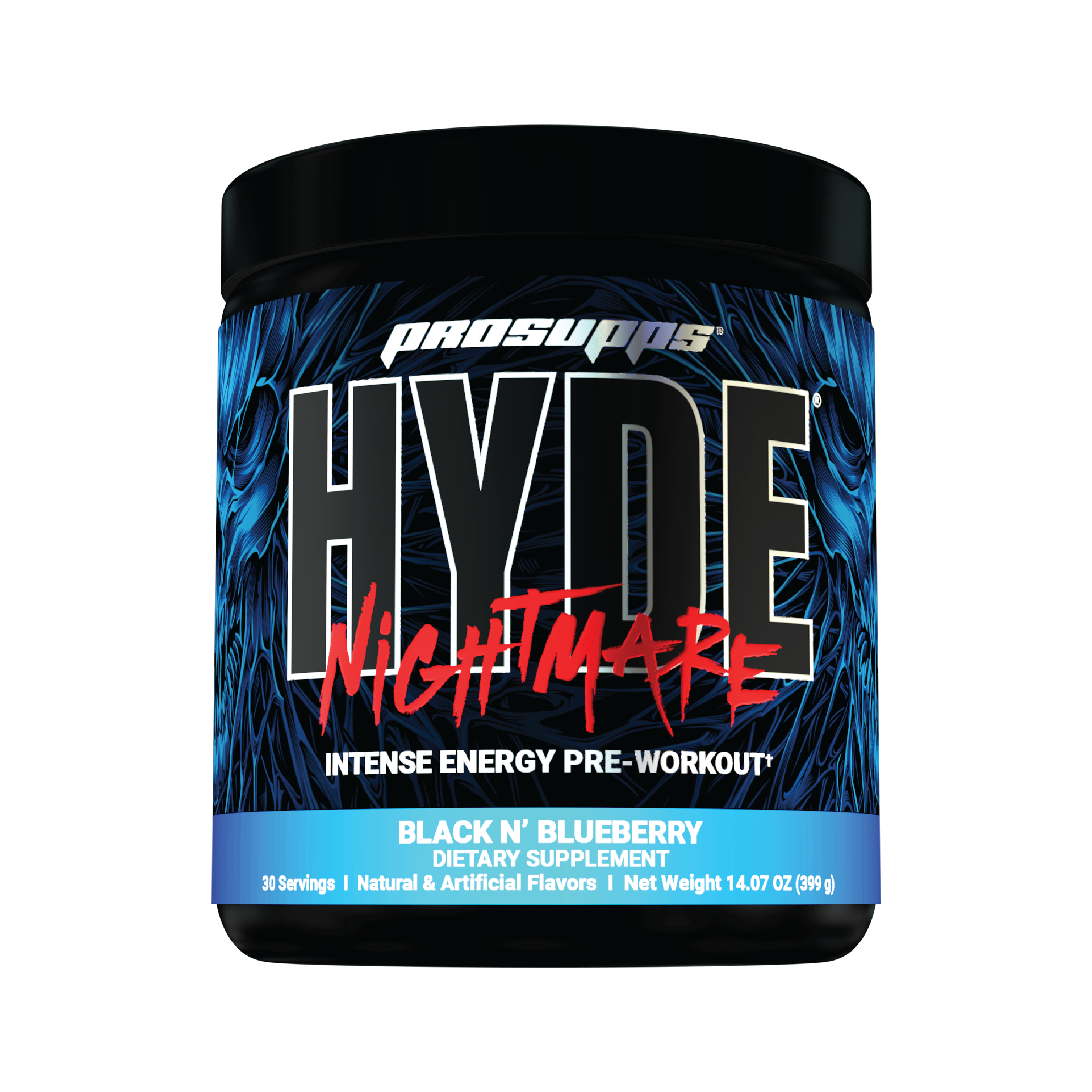 Iron asylum official importer of prosupps hyde pre workout nightmare black n' blueberry flavour