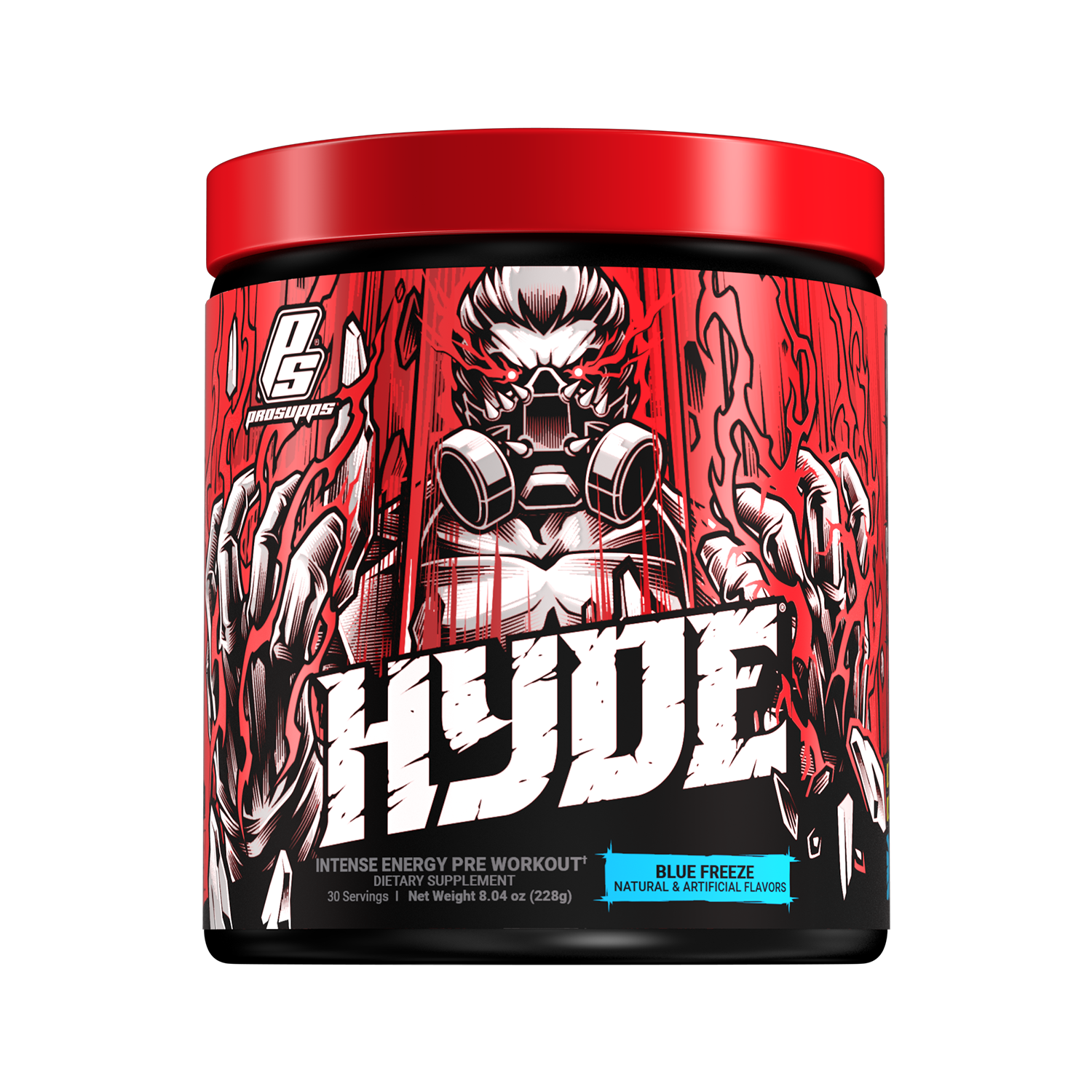 Iron asylum official importer of prosupps hyde pre workout OG blue freeze flavour