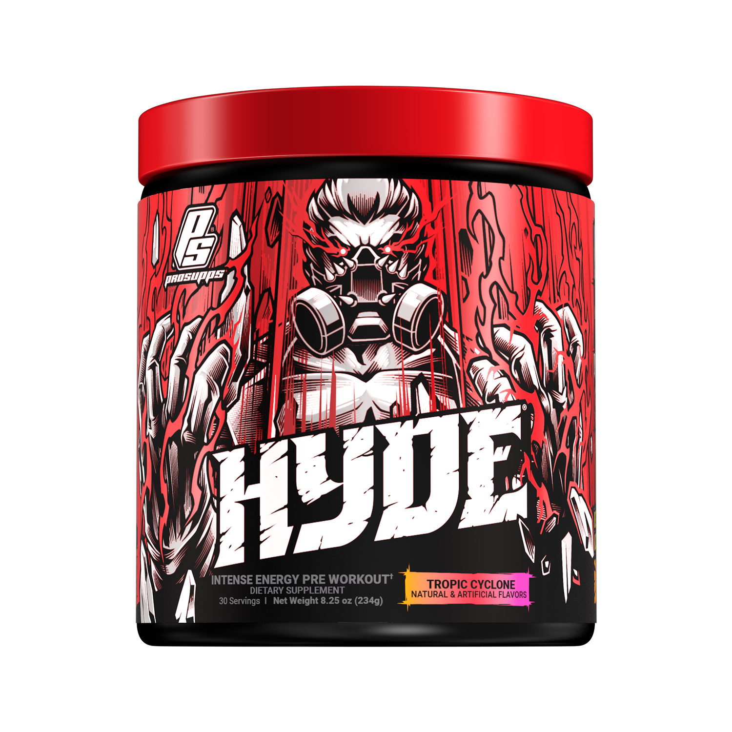 Iron asylum official importer of prosupps hyde pre workout OG tropic cyclone flavour